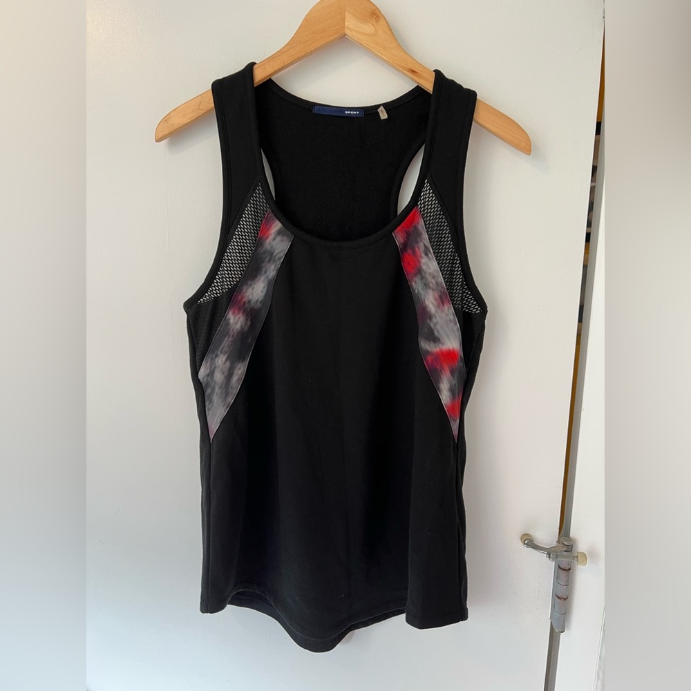 Tahari Athleisure Black Top